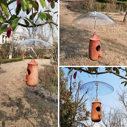 8" Mini Weather Cover for Bird Feeder - Clear 2 PC x Small Protective Dome Cover Against Rain/Snow/Sun - Dia. 20CM