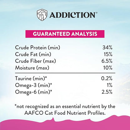 Addiction Duck Royale – Cage-Free New Zealand Duck Recipe – Feline Beauty Blend - Complete & Balanced - Gentle on Digestion - Grain-Free Dry Cat Food for All Life Stages – 4lbs
