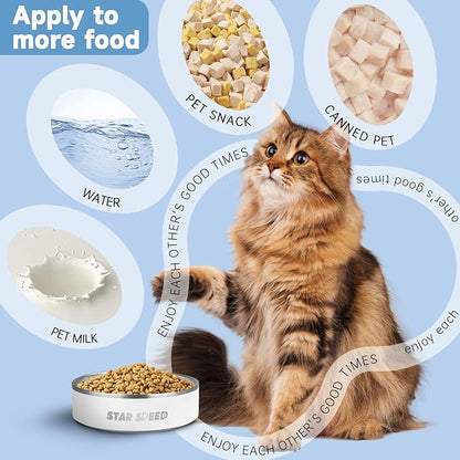 StarSpeed 24oz Stainless Steel Dog Bowls with Rubber Bottom Non-Slip Double Wall Metal Outdoor Dog Food and Water Bowls Weighted Insulated Pet Feeding Bowl for Small,Medium Sized Dogs or Cats