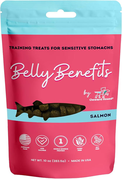 Training Treats for Dogs - Soft Salmon - Low Calorie Dog Training Treats for Sensitive Stomachs with Single Source Premium Protein, Corn Free, & Soy Free Formula - 10 oz