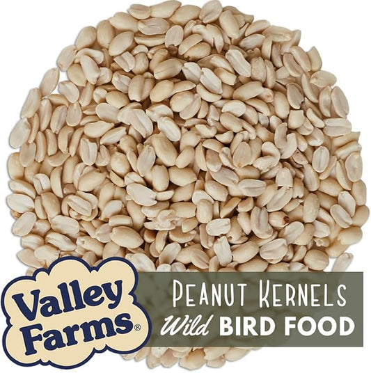 Valley Farms Whole Peanut Kernels (15 LB) Wild Bird Food for Outside Feeders, Peanuts for Birds, Chickadee Bird Seed for Outside Feeders, No Mess Bird Seed