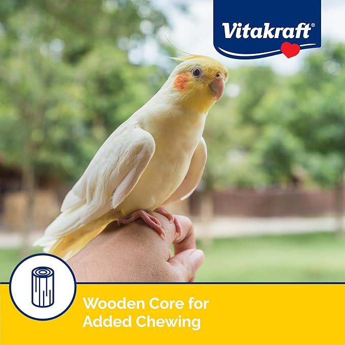 Vitakraft Crunch Sticks Cockatiel Treat - Apricot and Peach - Pet Bird Treat Toy, 3.5 oz