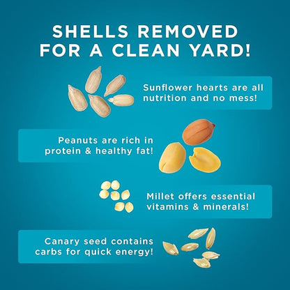 Audubon Park Waste Free Wild Bird Seed, No Mess Bird Food for Outside Feeders, 15-lb. Bag