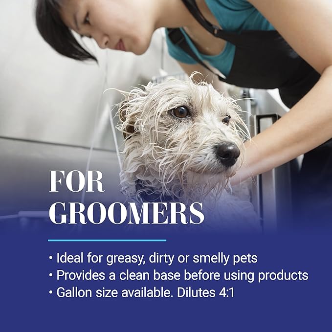 Chris Christensen Clean Start Dog Shampoo, Groom Like a Professional, Pro-Vitamin Deep Cleansing Formula, Preserves Natural Oils, Removes Build Up from Other conditioners, All Coat Types, Made in USA