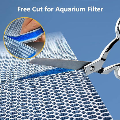 Aquarium Filter Media, Newly Premium 8-Layer Filter Pads for Aquarium, Fish Tank Sponge Pad Foam Filter Accessories for Pond (11.8“x7.8”x0.78“，1pack)