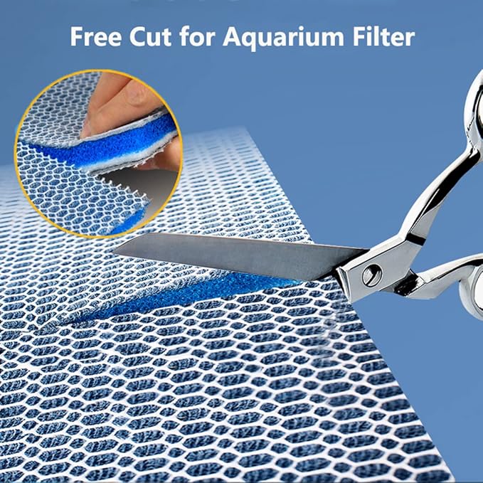 Aquarium Filter Media, Newly Premium 8-Layer Filter Pads for Aquarium, Fish Tank Sponge Pad Foam Filter Accessories for Pond (15.7"x11.8",1pack)