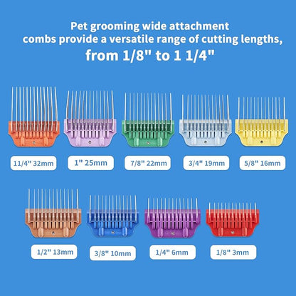 22MM 7/8Inch Pet Grooming Clipper Attachment Guard Comb, for Wide A5 Blades, Compatible with Andis, Conair, Wahl, Laube, Thrive, Bucchelli, or other A5 Series, Only Fit for 10W/15W/30W Wide Blade