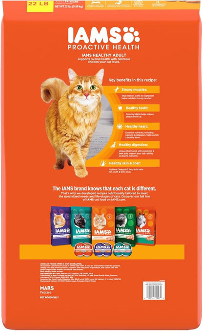 IAMS Proactive Health Adult Healthy Dry Cat Food with Chicken, 22 lb. Bag
