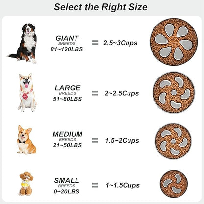 2Pack Slow Feeder Dog Bowls, Double-Layer Food-Grade Stainless Steel, Heavy Duty with Non-Slip Rubber Base, 2Cups Capacity for Small and Medium Dogs to Slow Down Eating