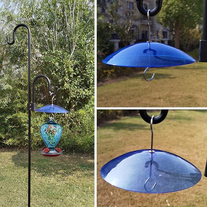 8" Mini Rain Cover for Bird Feeder/House - Blue Small Protective Dome Guard Against Rain/Snow/Sun - Dia. 20CM