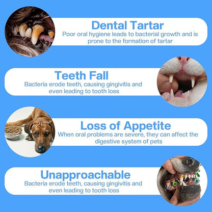 7 Pack Dog Toothbrush Kit,360º Pet Toothbrush Soft Nano Bristles Tooth Brush for Cat Dog Puppy Kitten Dental Care, Oral Hygiene