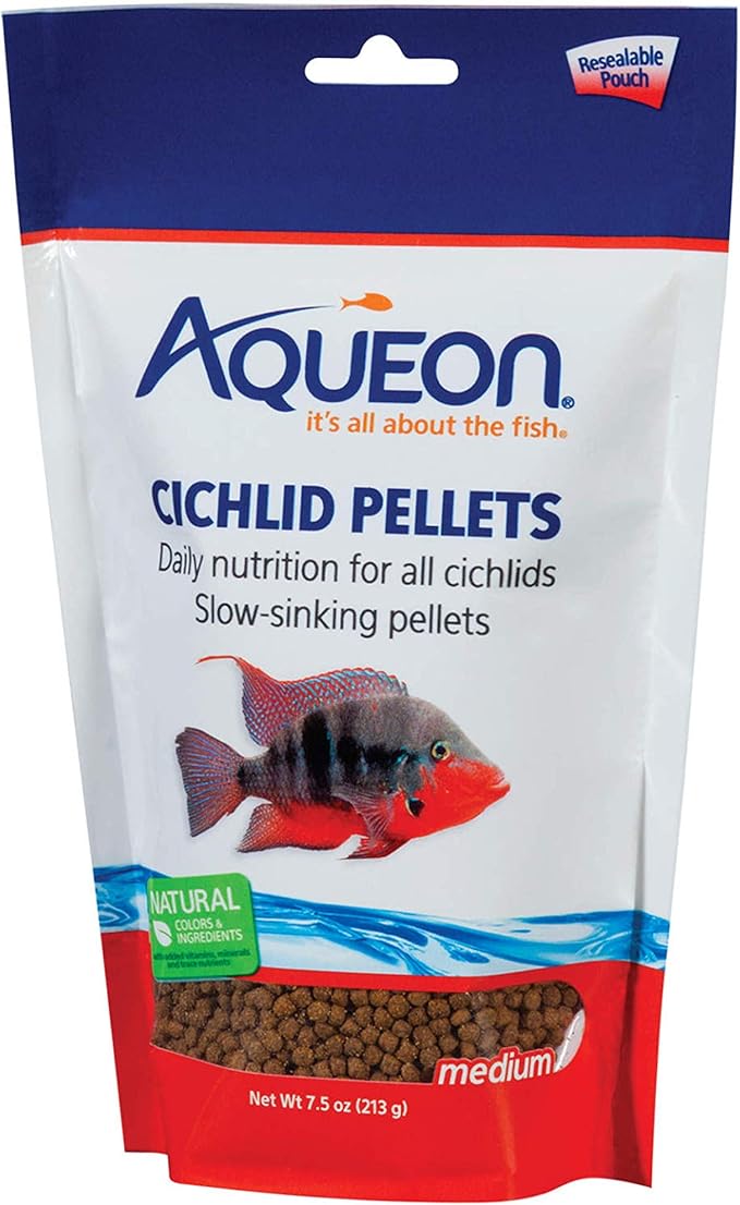 Aqueon Cichlid Food Medium 7.5 Ounces