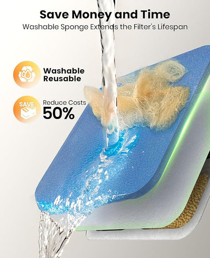 oneisall 4Set Filters for for 10L/338oz/2.64Gal Stainless Steel Dog Water Fountain