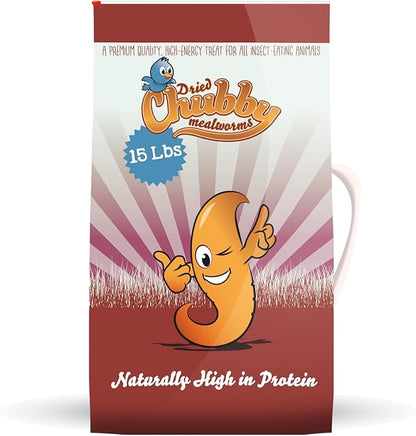 15Lbs Chubby Dried Mealworms Premium Mealworms Large Resealable Bag with Handle