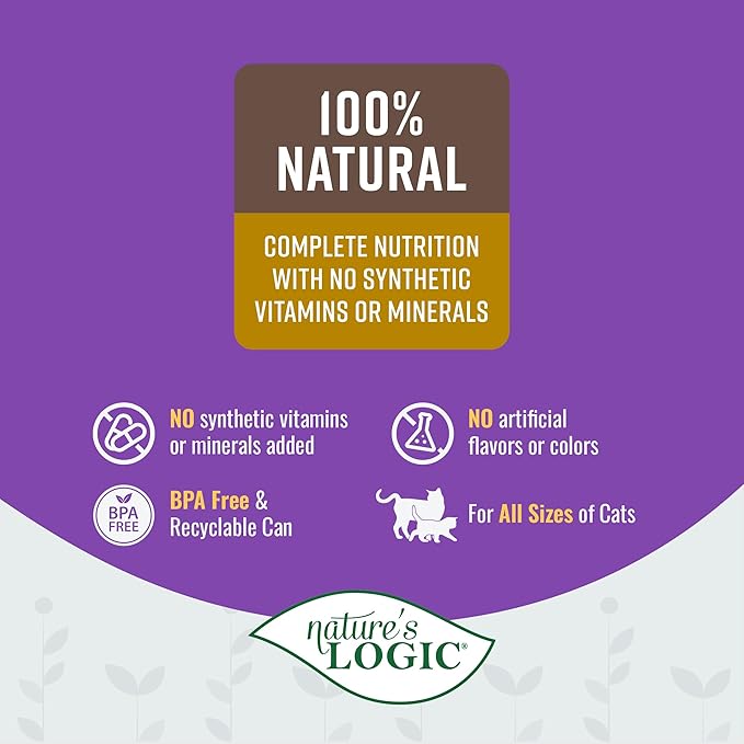 Natures Logic NL00106 Rabbit Feast Canned Feline Food, One Size