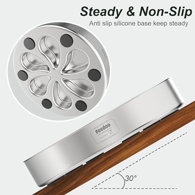 2Pcs Slow Feeder Dog Bowls 3Cups Large Capacity, 304 Stainless Steel Dog Bowl, Metal Food Bowl with Non-Slip Base, Food-Grade