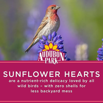 Audubon Park Sunflower Hearts Wild Bird Seed for Outside Feeders, 15-lb. Bag