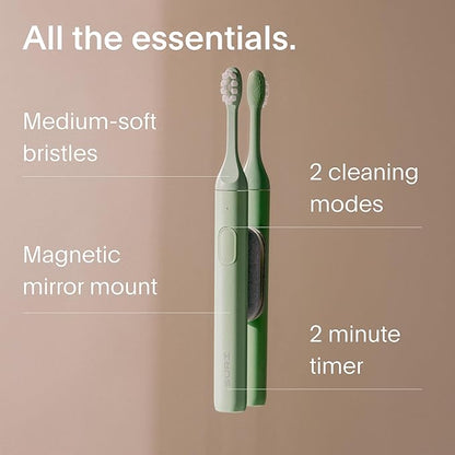 SURI 1.0 Sonic Electric Toothbrush | 40+ Day Battery | Designed in California | Sustainable Electric Toothbrush for Adults | Travel Toothbrushes | Tooth Brush | Green