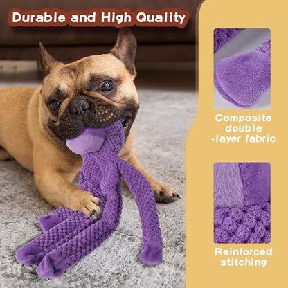 Act boldly 5 Pack Dog Squeak Toys, Durable Plush Chew Toys for Small, Medium & Large Dogs for Teething & Interactive Play