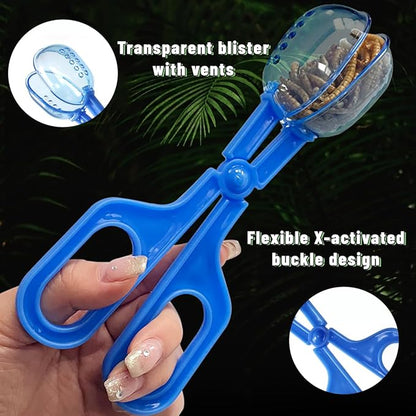 ZLY 3 Pack Reptile Feeding Clamp,Reptile Poop Scoop Reptile Feeding and Cleaning Tool,Plastic Reptile Feeding Clamp for Tortoise Lizard Frog Spider and Other Small Animals