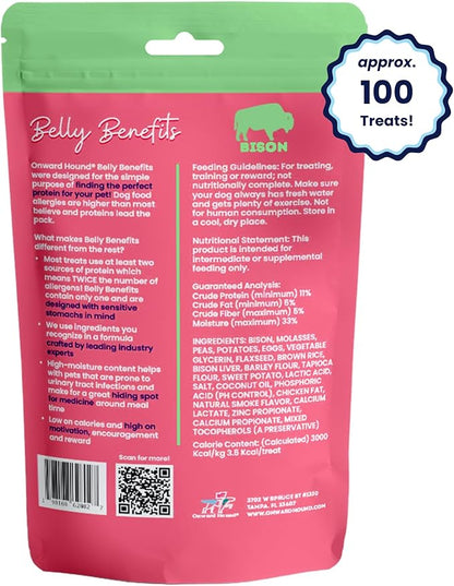 Training Treats for Dogs - Soft Bison - Low Calorie Dog Training Treats for Sensitive Stomachs with Single Source Premium Protein, Corn Free, & Soy Free Formula - 4 oz