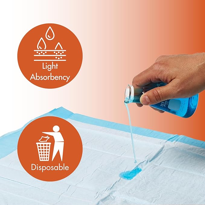 Caring Disposable Underpads, Pet Pee Pads for Potty Training, Light Absorbency, 17 x 24 in, 100-Pack