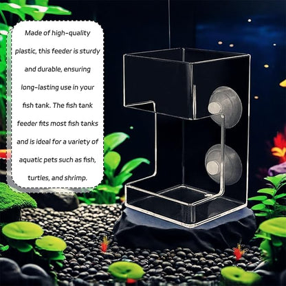 2 Pcs Fish Tank Feeding Tray with Suction Cup,Fish Feeding Tube,Automatic,Food Feeder,Feeder Automatic Dispenser for All Kinds of Food Tanks Bowls Accessories