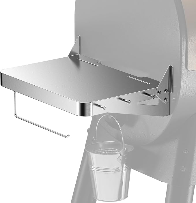 Stanbroil Stainless Grill Side Shelf, Fits Traeger Pro 22, Pro 34, Pro 575, Pro 780, Grill Accessories to Add Storage Space
