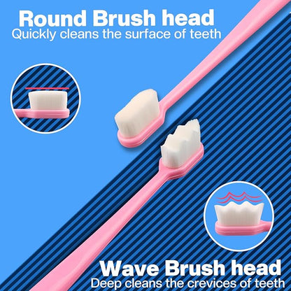 7 Pack Dog Toothbrush Kit,360º Pet Toothbrush Soft Nano Bristles Tooth Brush for Cat Dog Puppy Kitten Dental Care, Oral Hygiene