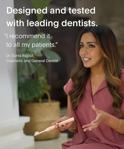 SURI 1.0 Sonic Electric Toothbrush with UV Cleaning Travel Case | 40+Day Battery | Designed in California | Electric Toothbrush for Adults | Travel Toothbrushes | Tooth Brush | Pink