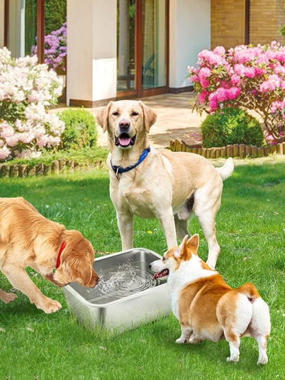 3 Gallons Extra Large Dog Bowls - Durable Food Grade Stainless Steel Dog Water and Food Bowl No Spilling, High Capacity for Large Breed Dogs Indoor Outdoor