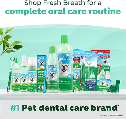 TropiClean Fresh Breath No Brushing Clean Teeth Dental & Oral Care Gel for Dogs, 4oz - 3 Pack