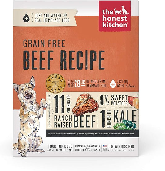 The Honest Kitchen Dehydrated Grain Free Beef Dog Food, 7 lb Box