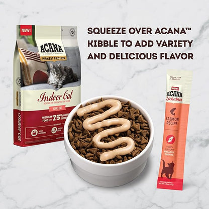 ACANA Lickables Cat Treats Salmon Recipe .5oz Tubes (5 Count)