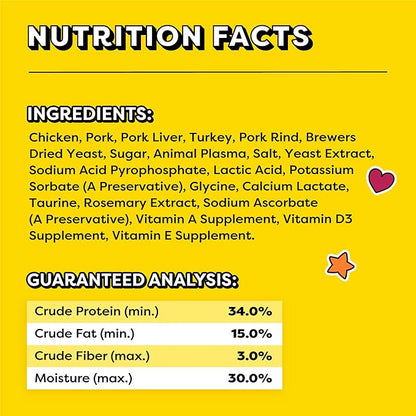 Temptations Meaty Bites Soft and Savory Cat Treats Chicken Flavor, 1.5 oz. Pouch (Pack of 7)