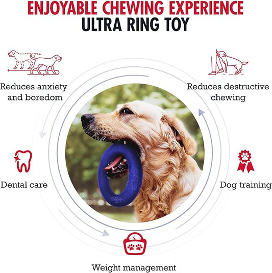 Tuff Pupper SuperChewy Tough Dog Ring Toy | Lifetime Replacement | Strong Natural Rubber | Chew Toys for Aggressive Chewers | Durable Tug Play | Strong Dog Ring Toy | Large Breed Tested