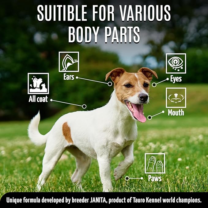 Tauro Pro Line 6in1 Natural Tear Stain Remover for Dogs - Alkaline Water Spray for Eyes, Ears & Coat, Safe for Cat, Puppy & Other Pet (Pure Mist - 8.5 Fl Oz)