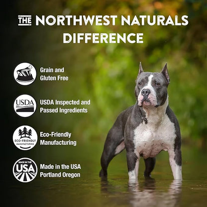 Northwest Naturals Freeze-Dried Beef Dog Food - Bite-Sized Nuggets - Grain-Free, High-Protein, Raw Diet, Human-Grade Ingredients, All Natural, Premium Quality, Healthy & Nutritious - 12 Oz