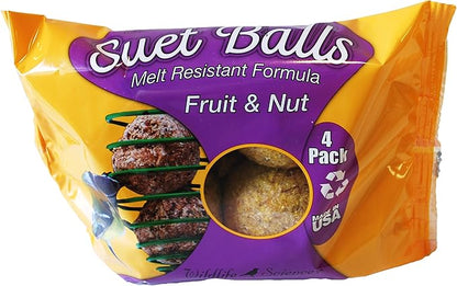 Wildlife Sciences Melt Resistant Suet Balls Variety 16 Pack, 4 Wrapped Packs of 4 Bird Suet Balls