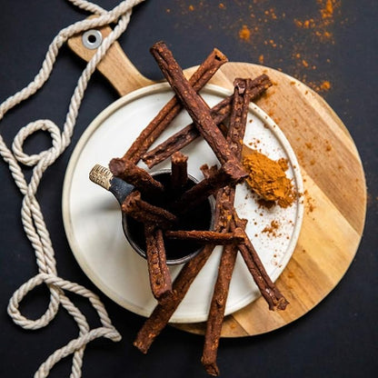 USA Sweet Potato Dog Treats - Grain Free, Cinnamon Pumpkin Crunchy Sticks are Great Tasting, Promote Positive Dog Gut Health with Natural Anti-Diarrhea Properties, no Preservatives Added