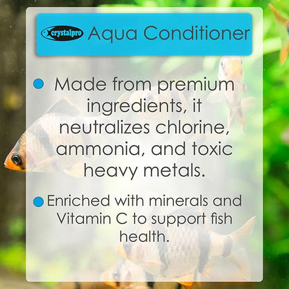 Aqua Conditioner - Treats 1250 Gallons - Aquarium Water Conditioner - Neutralizes Chlorine and Ammonia 4.2 Oz