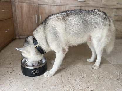 Tuff Pupper 100 oz Heavy Duty Insulated Stainless Steel Dog Bowl for Large Dogs, Non-Slip Base, Dishwasher Safe