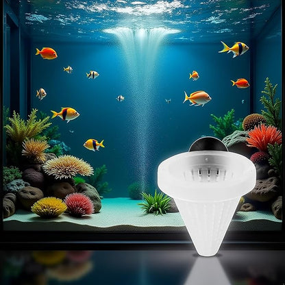 1 Pc White Cone Shape Aquarium Red Worm Fish Feeder with Suction 7cm Height Professional, Automatic Feeders, Fish and Aquatic Pets