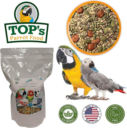 TOP's Parrot Food Marlene Mc'Cohen's USDA Certified Organic Signature Blend Bird Seed and Pellet Mix for Large Birds 2.