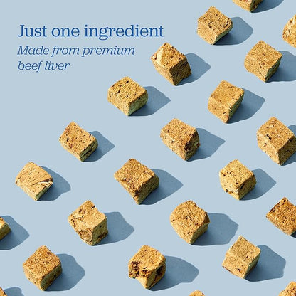 Downtown Barkery Freeze Dried Dog Treats - Single Ingredient, Low Calorie, Rich in Vitamins and Minerals - All Natural - Freeze Dried Beef Liver Dog Treats, 10 Oz