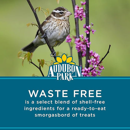 Audubon Park Waste Free Wild Bird Seed, No Mess Bird Food for Outside Feeders, 15-lb. Bag