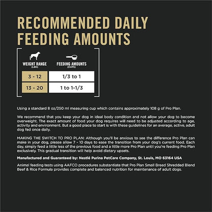 [Purina Pro Plan] Shredded Blend Beef and Rice