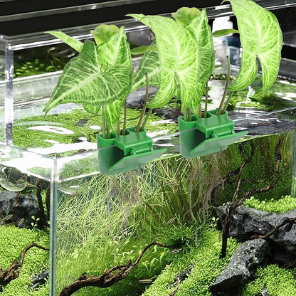 2Pcs 3 Holes Upgraded Aquatic Plant Cup Aquarium Plant Holder for Tank, Hanging Aquarium Plant Holder, Aquarium Aquatic Plant Cultivation, Aquarium Plant Decoration.