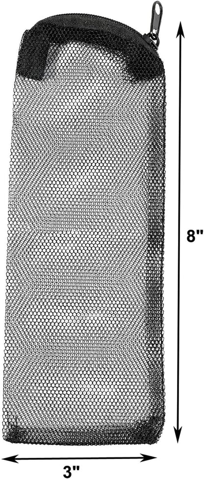 AQUANEAT 10pcs Aquarium Filter Media Bags, Fish Tank Coarse Mesh Bags with Plastic Zipper for Activated Carbon(3" x 8")