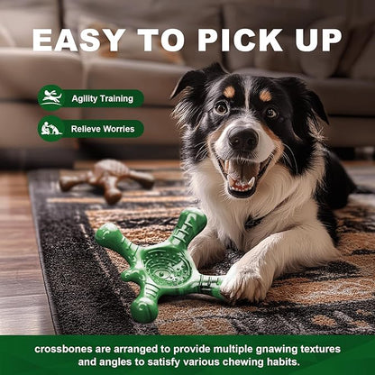 Tough Dog Chew Toy for Aggressive Chewers – Durable Bacon Flavored Nylon Bone for Large Dogs, Fillable Dental Toy for Teething, Indoor Chewing & Crate Training, Boredom Relief Gift